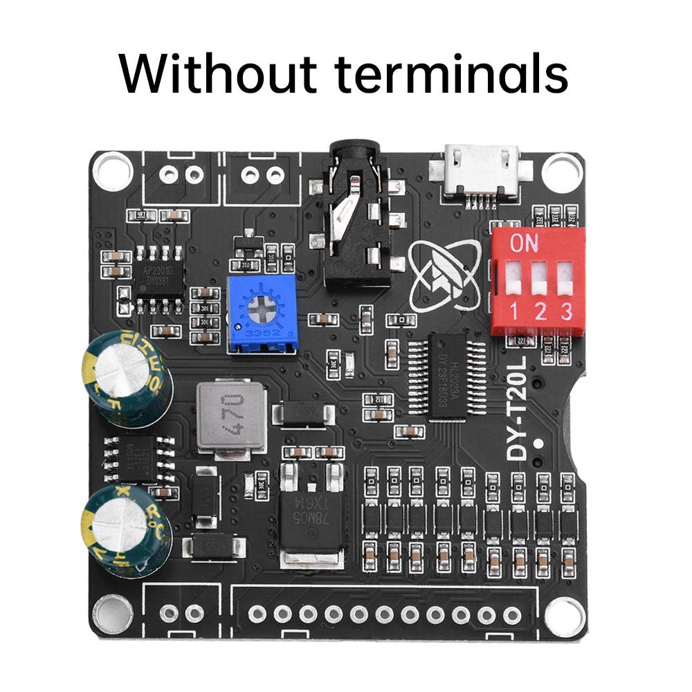 1pcs DC6-35V 10W/20W Voice Mp3 Playback Control Module Trigger Audio Module Supports USB Flash Drive TF Card DY-T20L Micro USB