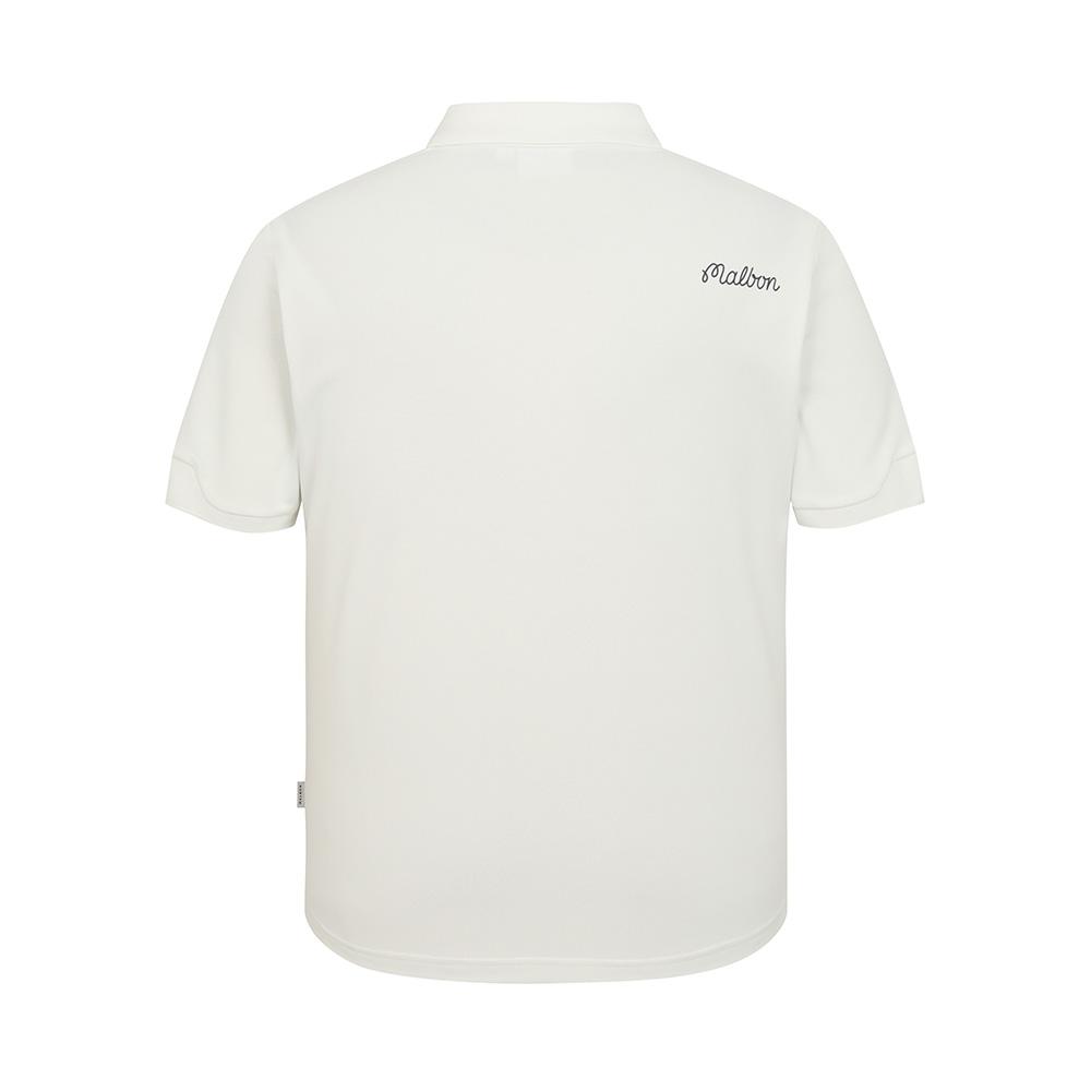 MALBON GOLF Bucket Point Basic Polo Shirt Off White (Man)