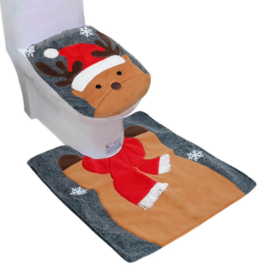 2023 Christmas Gnome Toilet Seat Cover: Creative Faceless Old Man Decoration for Bathroom