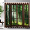 Tropical Jungle Shower Curtain Rainforest Plant Waterfall Spring Flowers Forest Nature Landscape Fabric Bathroom Curtains Decor