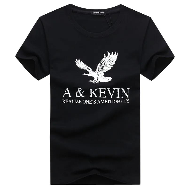 Pure cotton Short brand T Shirt large size T Shirt Slim Fit Fashion Eagle Printed t-shirt plus Size S -5XL