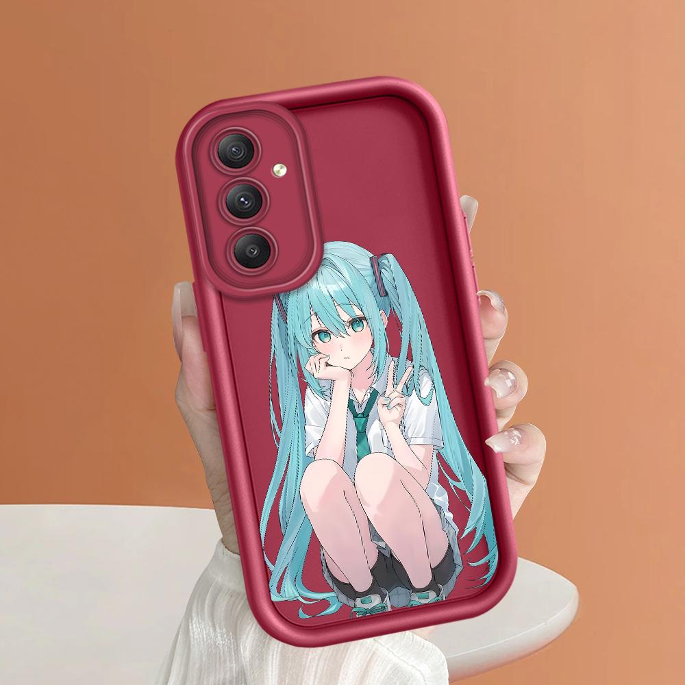 Soft Silicone Square Ladder Printing Pattern Phone Casing Full Cover Camera Shockproof Protection Rubber Case for Samsung