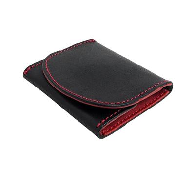Coin Purse Genuine Leather Coin Case Tochigi Leather Box Type Large Capacity Made In Japan Small Slim Wallet Men's (Black)
