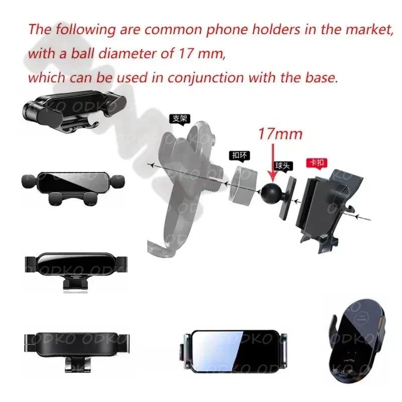 Car Phone Holder Base Special Mounts For JEEP Grand Cherokee 2014- Fixed Air Outlet Bracket Base Accessories With Ball 17mm
