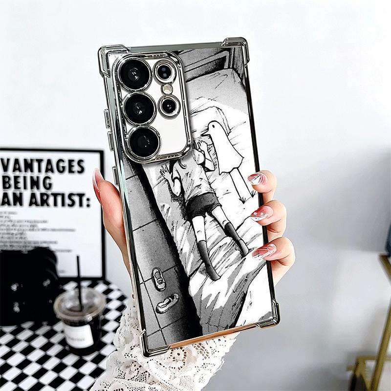 Oyasumi Punpun Anime Soft Phone Case For Samsung Galaxy S26 Ultra S25 Edge S24 FE S23 Plus S22 S21 + S20 Plating Anti-Fall Funda