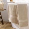 Serviette ou drap de bain 90 x 150 cm Elegante noisette