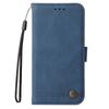For Samsung Galaxy S25+ Leather Wallet Cases Skin Touch Phone Cover Stand with Strap