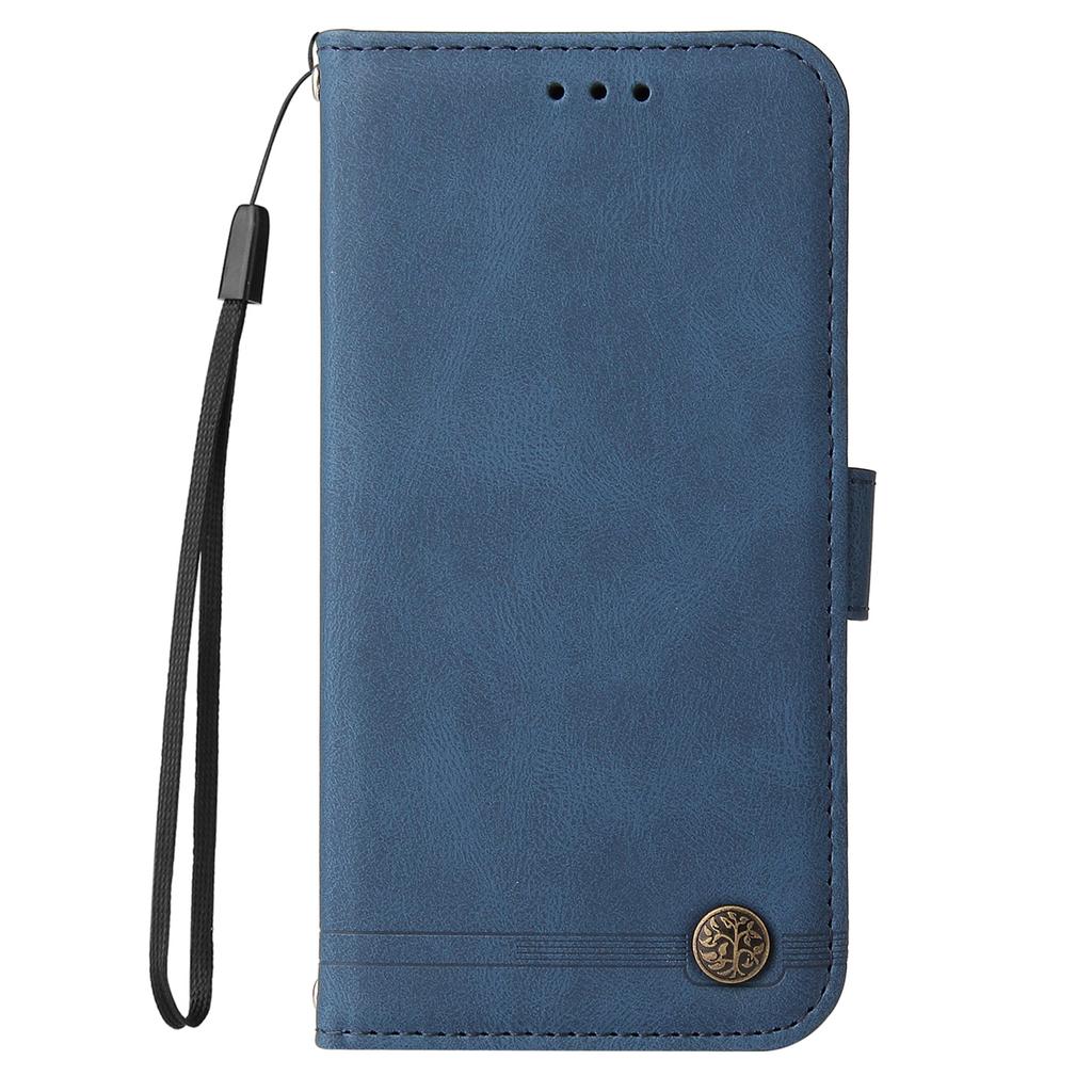 For Samsung Galaxy S25+ Leather Wallet Cases Skin Touch Phone Cover Stand with Strap