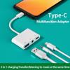 Telefon mobil 3 în 1 Splitter USB tip C la 3,5 m Convertor audio Adaptor OTG pentru transmisie de date