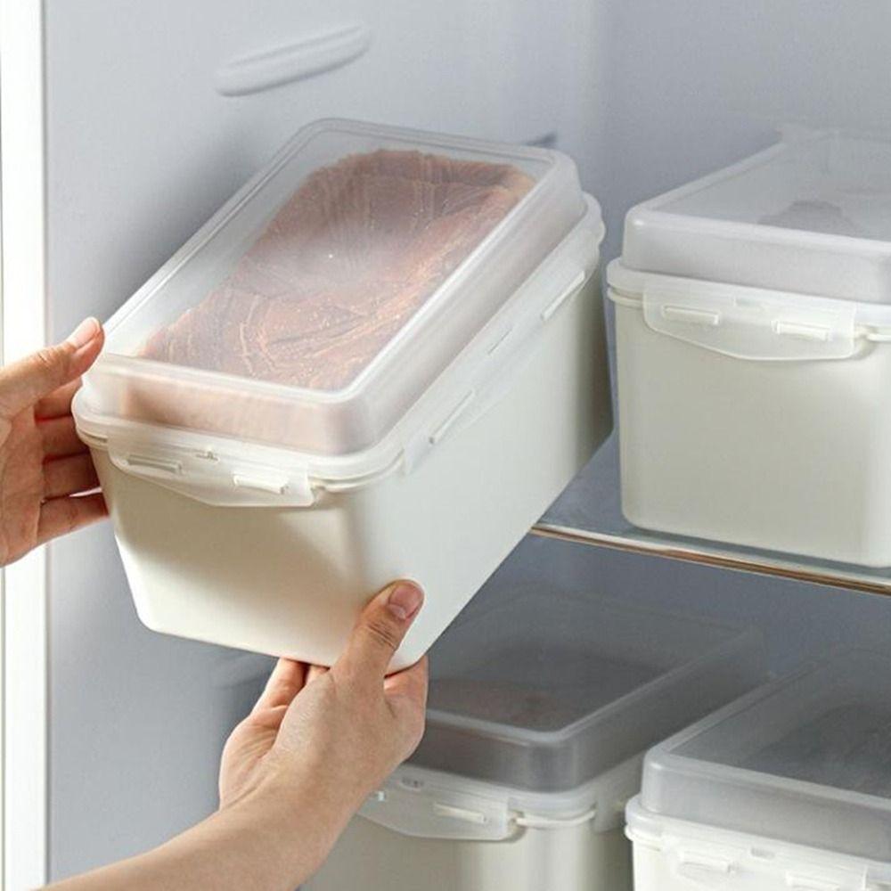 Practical Plastic Toast Box Sealed Fresh Keeping Bread Storage Box with Lid Vegetable Fruit Storage Container Kitchen