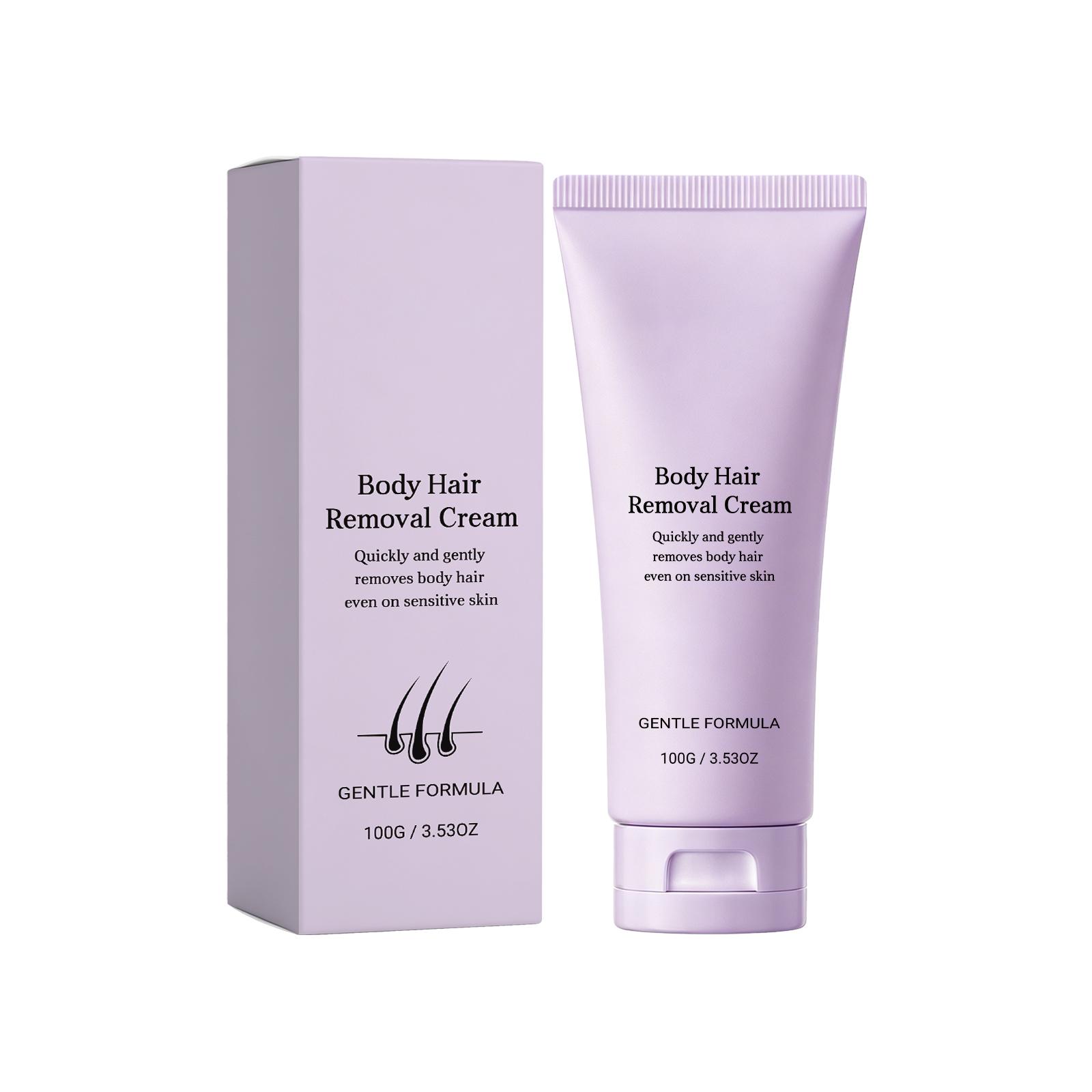 

Body Hair Removal Cream Gentle Formula for Sensitive Skin Fast and Effective Hair Removal Suitable for Various Body Areas 100g Tube One Size