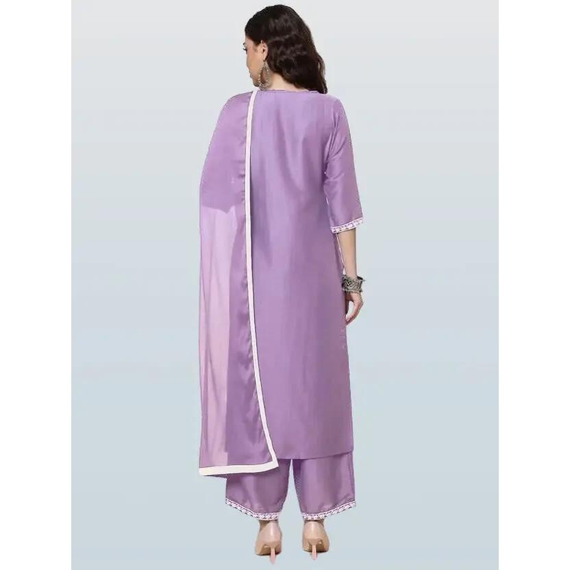Party Wear Top Tunic Embellished Kurta, Trouser/Pant & Dupatta Set Kurti Dress 2363