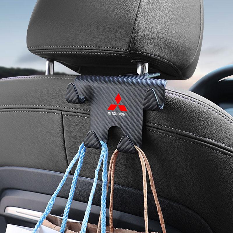 Car Phone Holder Seat Back Hook 2in1 Universal Multifunctional Rear Seat For Mitsubishi Outlander I200 Pajero Eclipse ASX Lancer Space Delica Ex