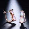 Japanese Korean Mini Creative Earrings Blue Cat Ear Buckle Small Cartoon Fashion