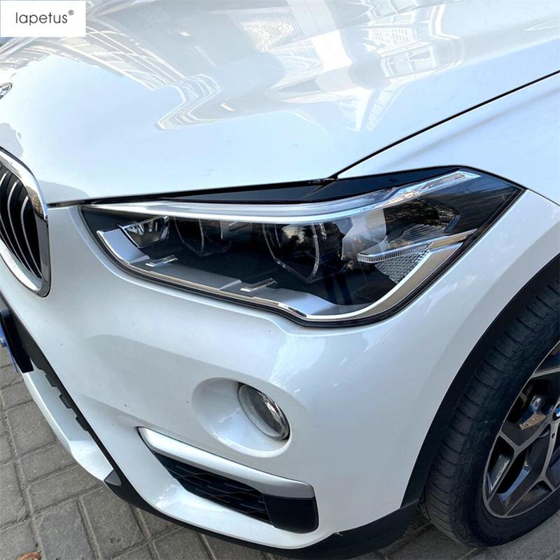 Car Head Light Lamp Eyebrow Eyelid Strip Stickers Decoration Cover Trim For BMW X1 F48 2016 -  ABS Carbon Fiber Accessories