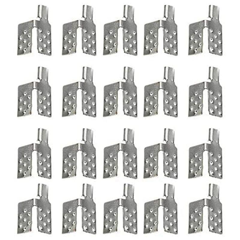 A84X-160 Pièces Connecteur de Pince pour Film Thermique Carbone, Accessoires de Pince Argentée Plaqué Cuivre pour Sol Chauffant, Pince pour Film de Chauffage au Sol