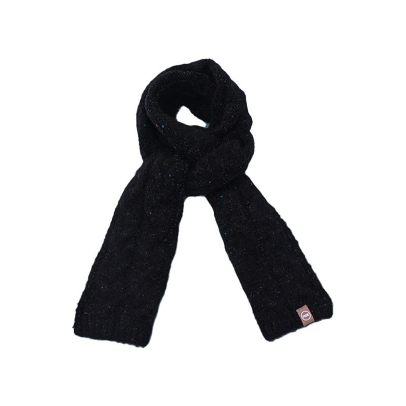Solid color new knitted fashion versatile scarf autumn and winter wool warm and cold neck protection personalized scarf advanced texture