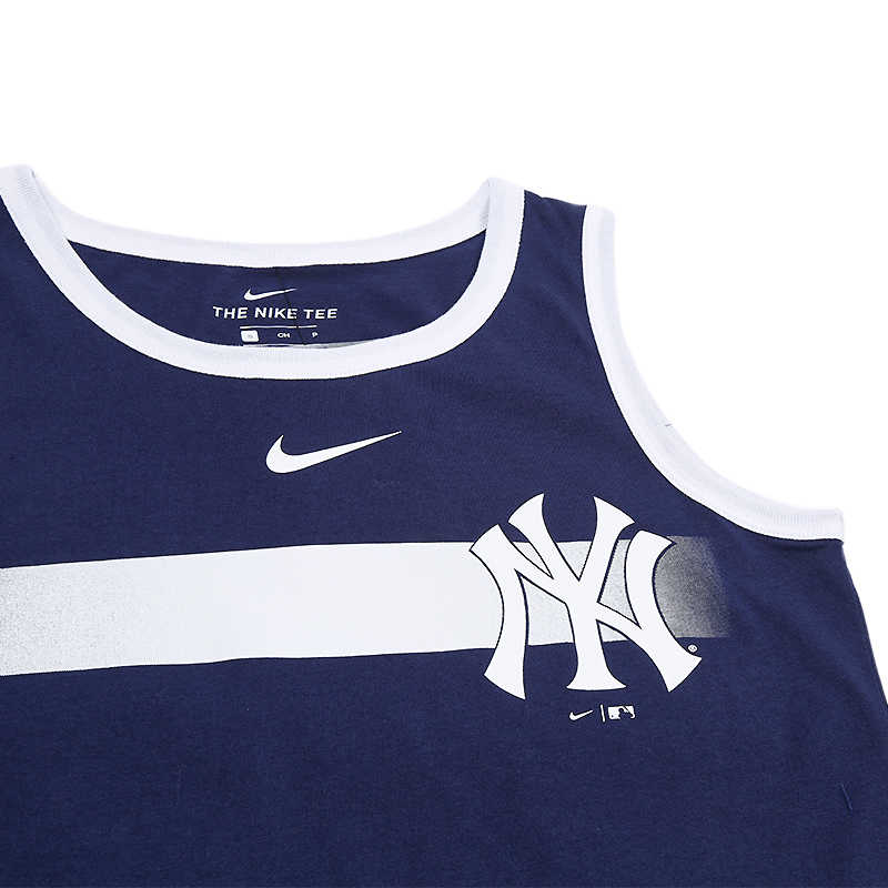 Nike X MLB Collaboration Kids New York Yankees Double Logo Gradient Sports Sleeveless T-Shirt Kids Tops Navy-Blue 3Z3B7SAHV-NYY