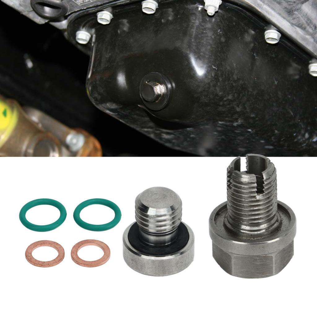 Oversize Drain Plug Stainless Steel Self Tapping Oil Pan Thread Repair Kits with Hex Wrench O Gasket