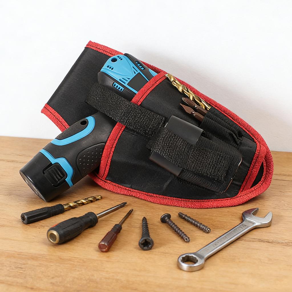 Custom Fit Tool Pouch for 12V Lithium Drills Featuring Multiple Compartments Efficient Storage Tool Bag Waist Pack