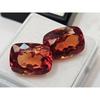 Natural Padparadscha Sapphire For Earring Making Cushion Cut 20 Ct Pair