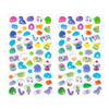 2Sheet/Pack Assorted Colorful Cute Animal Pattern Sticker 3D Embossed Stickers DIY Decorative Material for Phone Laptop Case ZYF