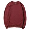 Unisex Fleece Sweatshirt Casual Sports Pullover Solid Color Long Sleeve Top Men Women