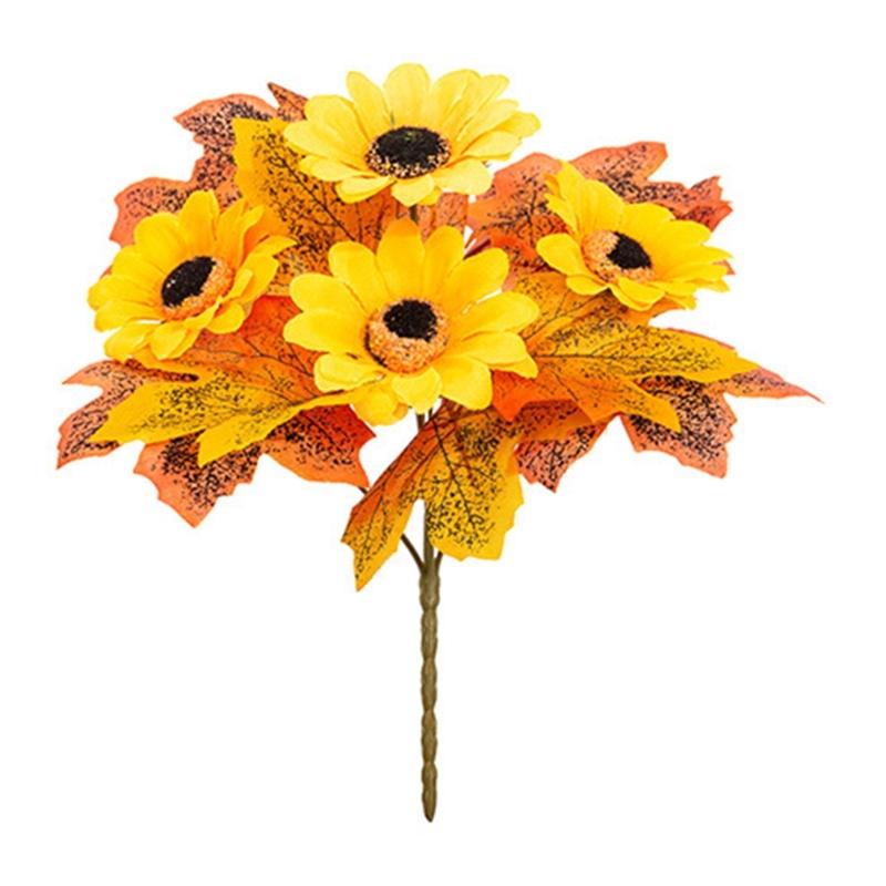 Seasonal Harvest Stem for Fall Vase Styling, Artificial Arrangement Piece for Table Display and Holiday Hosting