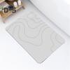 Bathroom Floor Mat Quick Absorbent Quick-Drying Diatom Mud Anti-Slip Bottom Solid Color Easy To Clean Multipurpose Bath Shower Sink Kitchen Carpet