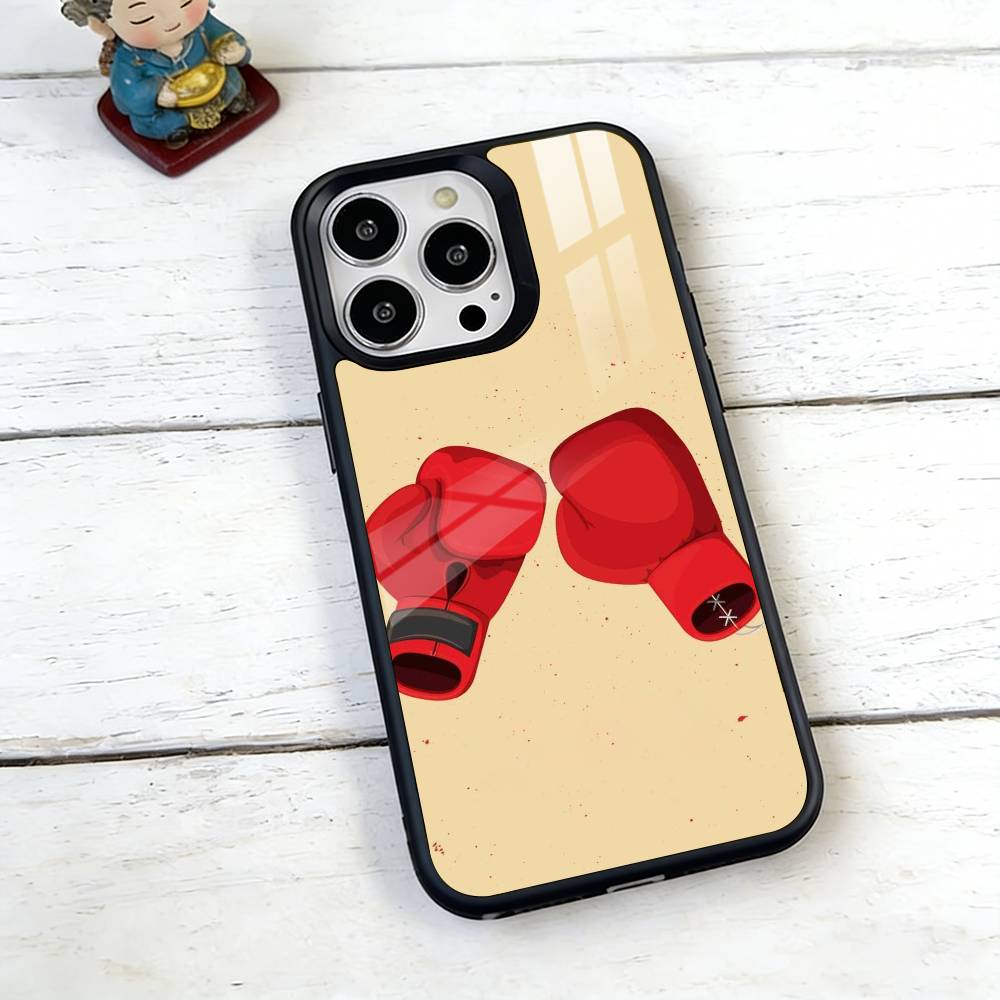 Coque de téléphone sur le thème du Champion de Boxe Pour iPhone17,16,15,14,13,12,11 Plus,Pro Magnétique avec Charge sans fil Magsafe