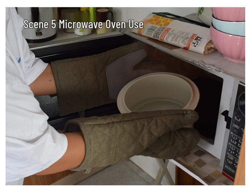 Hitzebeständige Anti-Rutsch-Silikon-Ofenhandschuhe bis 500 Grad