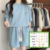 One Mile Sweatshirt and Pants Short Sleeve and Loungewear Size [1/2style] Women's Set, T-Shirt, (Light Gray, M)