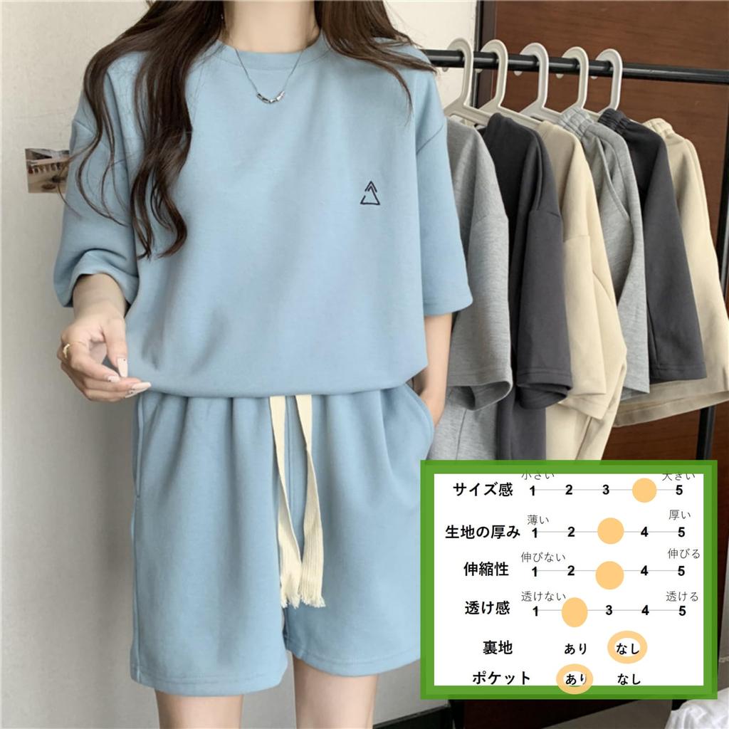 One Mile Sweatshirt and Pants Short Sleeve and Loungewear Size [1/2style] Women's Set, T-Shirt, (Light Gray, M)