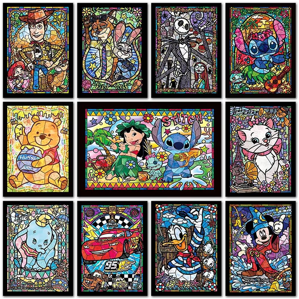 Diamond Painting Disney Lilo and Stitch Winnie Mickey Home Decor Full Square&Round Diamond Mosaic Embroidery Cross Stitch
