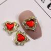 10Pcs Manicure Decor Sparkling Stunning Visual Effect Three-dimensional DIY Nail Heart Colorful Fake Diamond Nail Alloy Ornament Nail Supplies