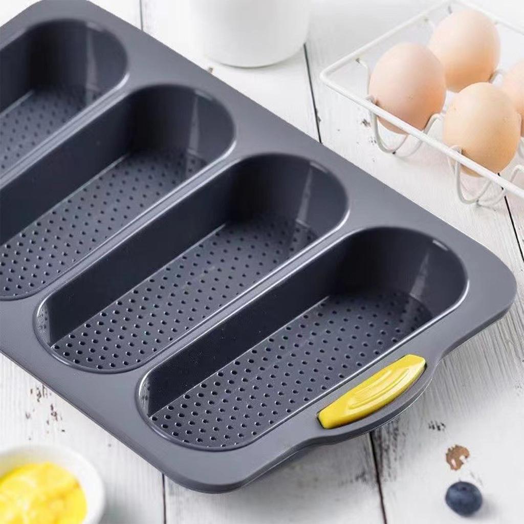 Silicone Bread Mold Set, Four-Grid and Six-Grid Nonstick Baking Pan, Heat-Resistant Bakeware for Homemade Bread, Kitchen Baking Tools