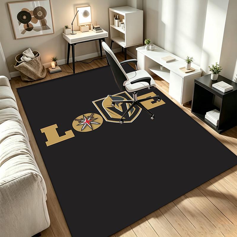 Vegas Golden Knights A rug suitable for office chair areas living rooms and computer desks perfect for home offices and an ideal holiday gift