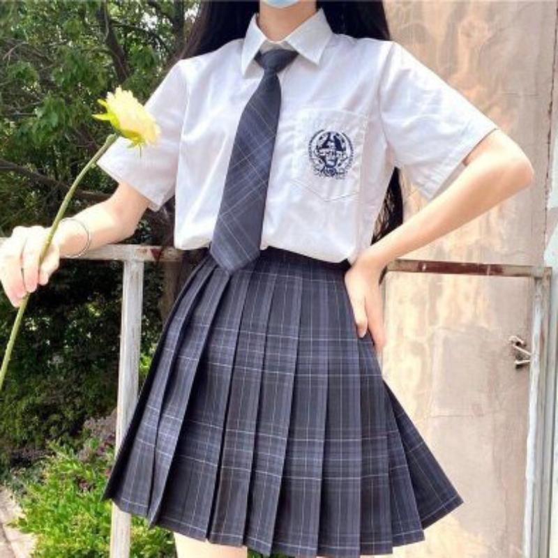 

Плиссированная летняя женская юбка в стиле преппи в стиле Харадзюку в клетку Kawaii Y2K, юбка с высокой талией для танцев, мини-мильная милая японская школьная форма M