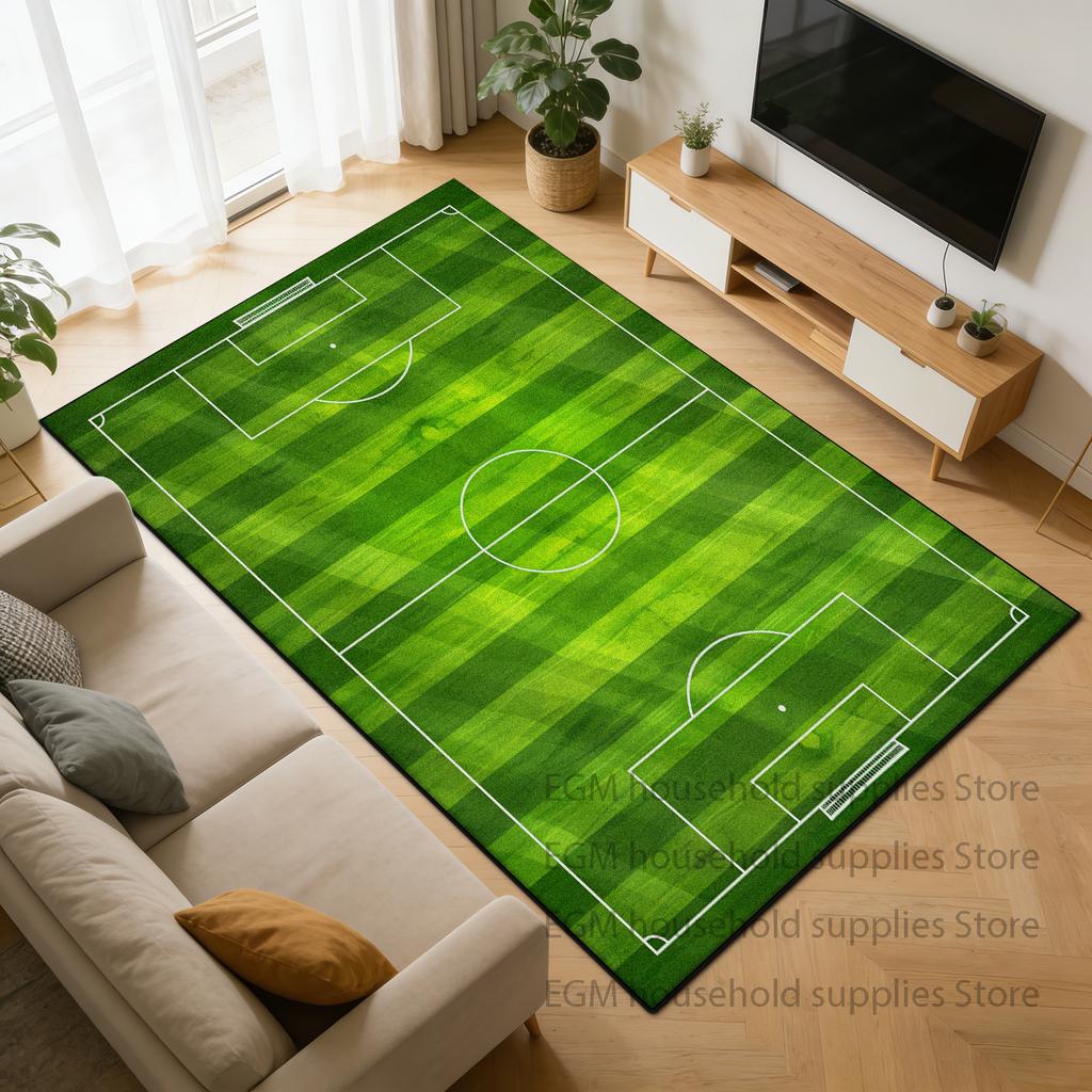 Football Field Carpet Modern Living Room Foldable lounge Floor Mats Non-slip Bedroom study customizable large size Rugs Washable