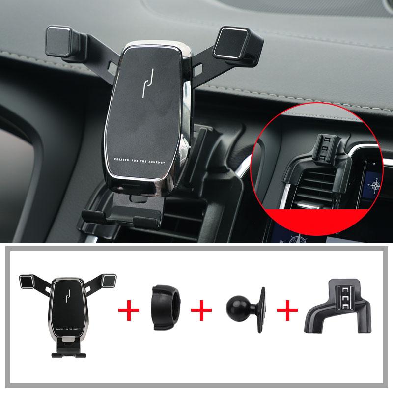 Car Phone Holder Air Vent Clip Clamp Mobile Phone Holders for Volvo XC90 Accessories 2015 2016 2017 2018 2019 2020 2021 2022 Black 1 pcs