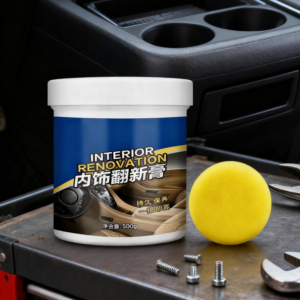 Curățător pentru Scaune din Piele Detaliere Restaurator Interior 500g Cremă Polish Auto Îndepărtare Pete pentru Ornamente Vehicul Camion Sedan Scuter SUV