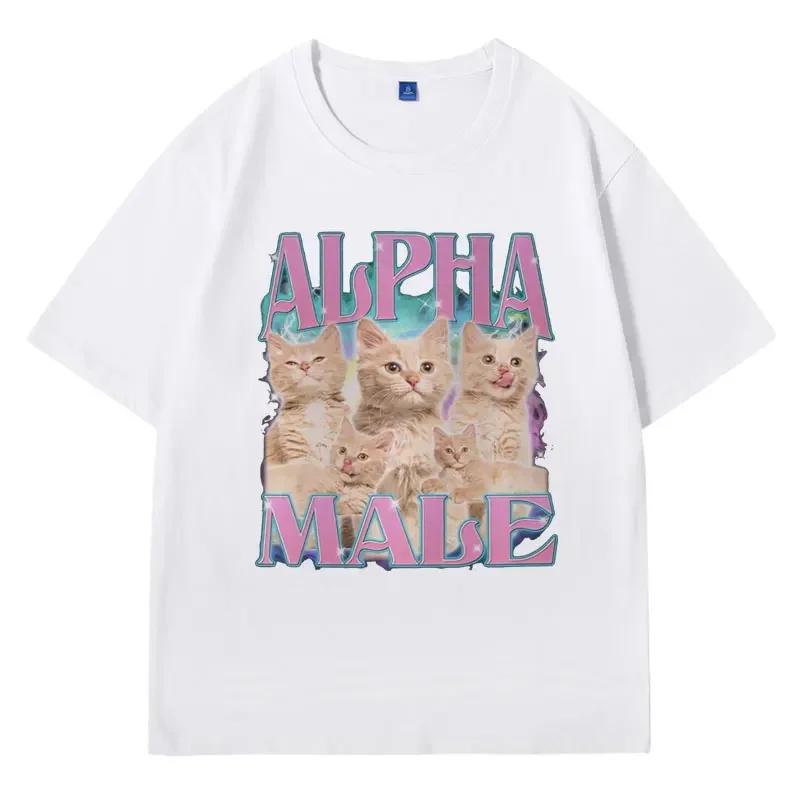 Alpha Male T-Shirt Guy Best Friend Gift Tshirts Summer Fashion Funny Meme Graphic Women T Shirt Short Sleeve Cute Cartoon Top