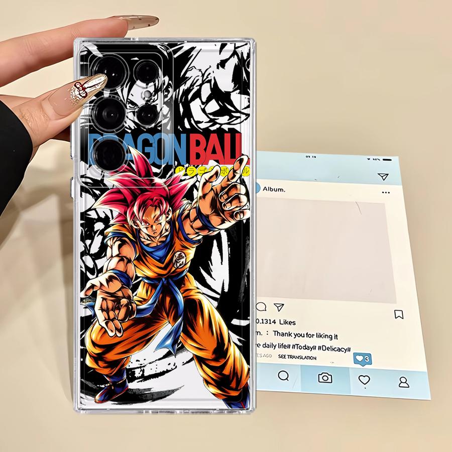 Case for Samsung Galaxy S21 S25 Edge S24 S20 Plus S26 Note 20 Ultra 10 S22 FE S23 Ultra Phone Cover Dragon Ball Son Goku