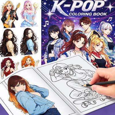 K-Pop Girlgroup Anime Cartoon Malbuch für Kinder