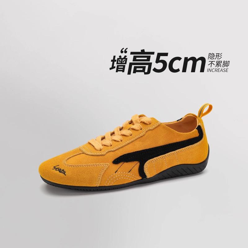

Leather retro black German training shoes women s 2025 summer new lace-up versatile Forrest Gump shoes sports casual racing shoes 40