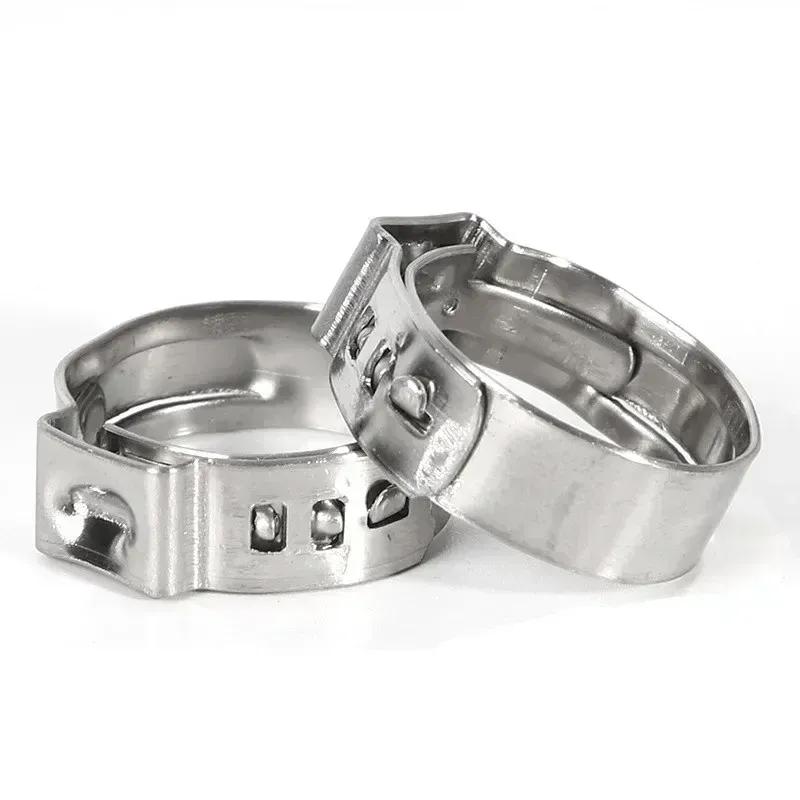 140pcs Single Ear Stepless Hose Clamps +1PC Hose Clip Clamp Pliers 5.8-21.0mm 304 Stainless Steel Hose Clamps Cinch Clamp Rings