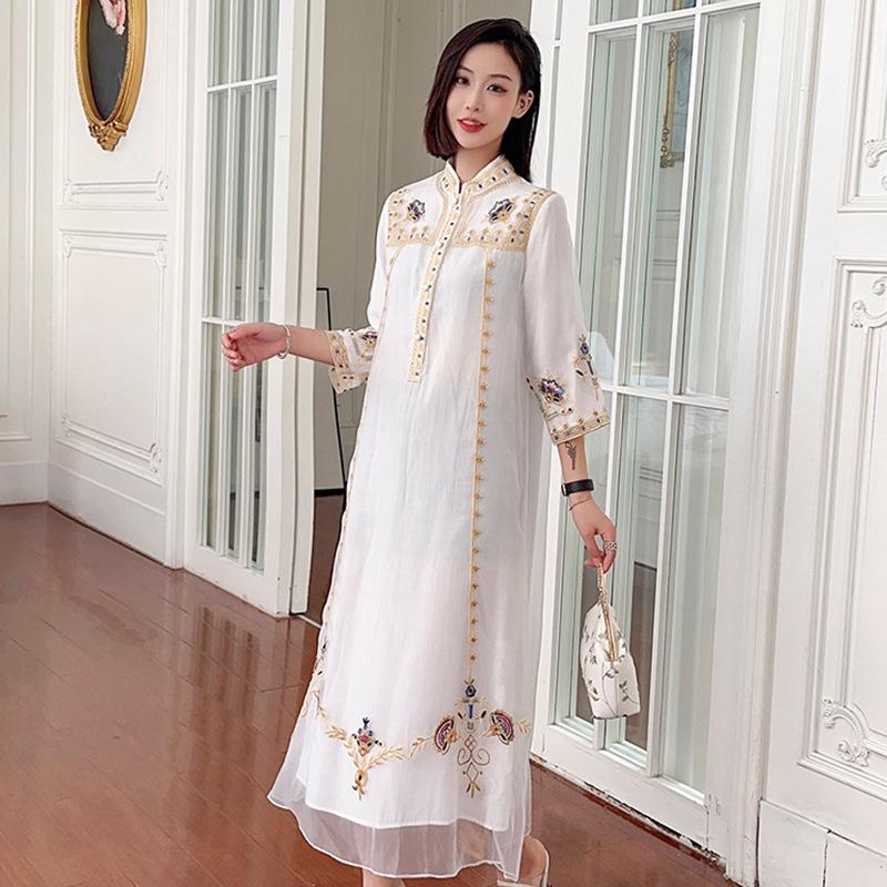 2023 Women's Embroidered Qipao Dress - Retro Ethnic Tang Style