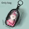 Toys Transparent Doll Storage Bag PVC Bag for Figurines Plush Cotton Dolls Carry Portable Storage Case Pouch Keychain Pendant