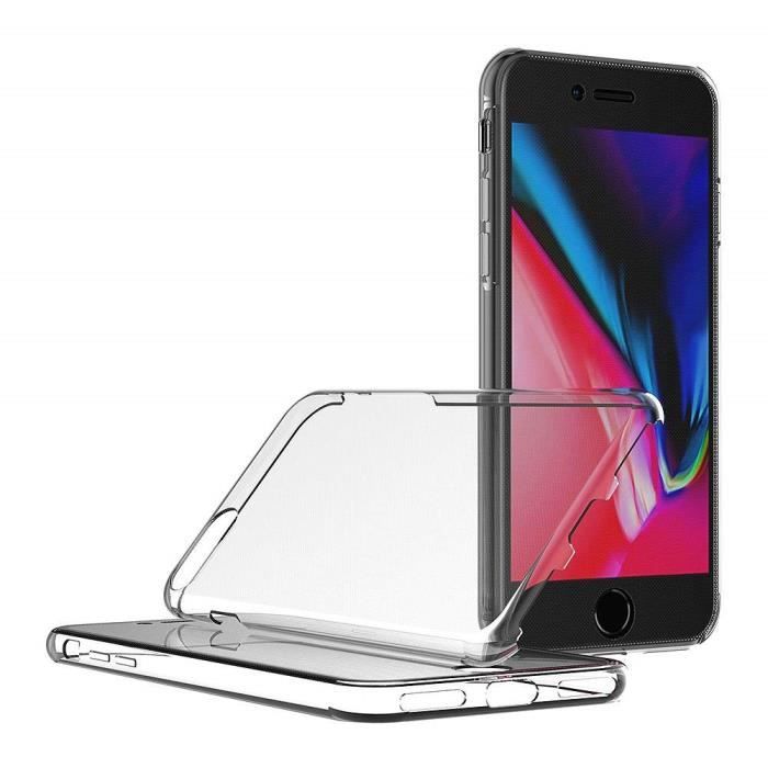 Compatible Case for Apple iPhone 8 - Transparent TPU Gel Case Cover Full Front Back Soft Silicone Phonillico®