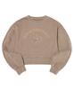 KIRSH Pigment Dyed Arch Cherry Crop Sweatshirt [Brown]